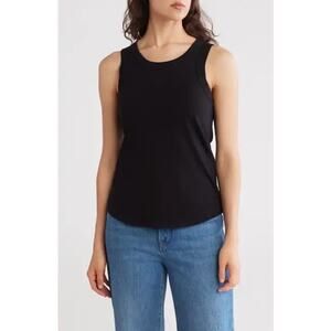 Madewell Black Maclaine Ribbed Tank Top Size Small